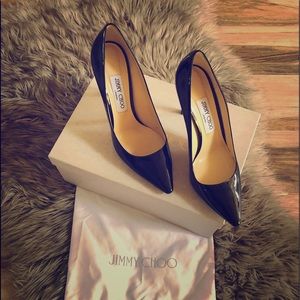 Jimmy Choo Romy Pump (patent black)